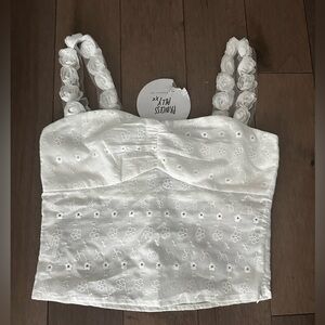 Princess Polly flower and lace crop top/blouse!